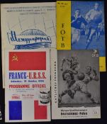 Selection of international Football Programmes to include 1956 Sweden v Germany, 1956 France v USSR,