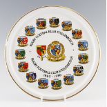 South Africa, Stellenbosch Rugby F.C. Centenary plate - 11" dia, with central crest 1880-1980 with