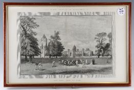 1891 Rugby School Lithograph - from the 'The Great Schools of England No. V' - titled 'Rugby School,