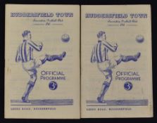 1951 Festival of Britain Football programmes Huddersfield Town v PSV Eindhoven (9 May) v Stade