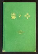 1962 England v Ireland VIP Rugby programme - in green and gilt decorative hard covers - some