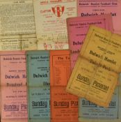 Pre-War Dulwich Hamlet home programmes 1928/29 Tufnell Park 1929/30 London Caledonians, St. Albans