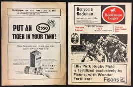 1968 British & Irish Lions Rugby South Africa tour programmes - v Transvaal at Ellis Park, including