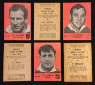 Collection of PlayTime Rugby Gum "Famous Rugby Players 1966-1968" - issued by Chewing Gum