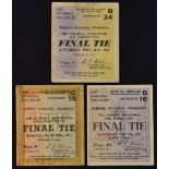 1951, 1952 and 1955 FA Cup Final tickets at Wembley. Fair at best. (3)