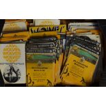 Collection of Wolverhampton Wanderers home Football Programmes from early 1960's onwards, games v