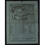 Pre-war 1929/30 Millwall v Wolverhampton Wanderers Div 2 Football Programme dated 8 March 1930 at