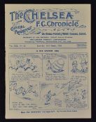 1925/26 Chelsea v Wolverhampton Wanderers Division 2 Football programme dated 27 March 1926. Ex-