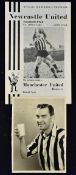 Signed Newcastle United black and White Photograph of Jackie Milburn c.1959 'Best wishes, Jackie