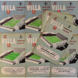Collection of Aston Villa home Football Programmes to include 1955/56 (3) including Manchester
