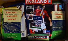 Collection of England Football programmes, 1950's onwards, both home & away issues included. Worth