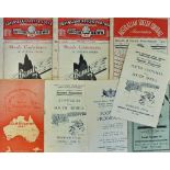 1947 South Africa tour of Australia Football Programmes to include Illawarra District, Australia,