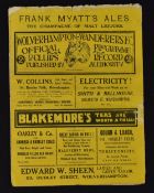 1922/23 Wolverhampton Wanderers v Coventry City Division 2 Football programme dated Boxing Day