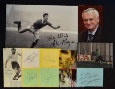 Collection of football player autographs to include Kenny Morgans (photo), Steve Bruce, Gary