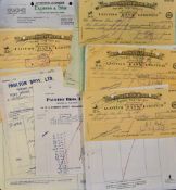 Wolverhampton Wanderers football ephemera to include invoices for the 1960's with cheques (each