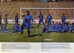 Early 1970s George Best in South Africa Souvenir Football Programme with Best in training for The