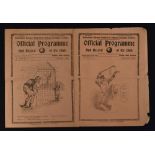 Pre-war Tottenham Hotspur v Wolverhampton Wanderers Div 2 Football Programmes 1929/30 and 1931/32.