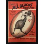 Scarce 1905 New Zealand Rugby Tour Book of U.K tour titled "Why The 'All Blacks' Triumphed, Secret