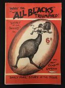 Scarce 1905 New Zealand Rugby Tour Book of U.K tour titled "Why The 'All Blacks' Triumphed, Secret