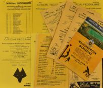 Wolverhampton Wanderers Reserves v Sheffield United football programmes seasons 1960/61, 1961/62,