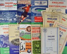 1953 England Football Programmes v Hungary and Rest Of The World + pirate copies, together with,
