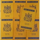 Collection of Leeds United home Football Programmes to include 1957/58 (5), 1958/59 (10) including