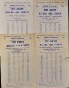 At Molineux: The Army v Royal Air Force Football programmes, all single sheets, for 1952, 1953, 1958