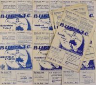 Collection of Bury home football programmes to include 1950/51 Leeds United, Sheffield United,
