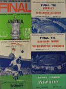 FA Cup Final Football Programmes to include 1950, 1960, 1962, 1968. Fair-Good. (4)