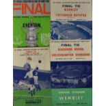 FA Cup Final Football Programmes to include 1950, 1960, 1962, 1968. Fair-Good. (4)
