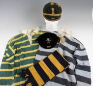 1930’s Christ College, Brecon, Rugby Caps and Shirts – issued to Harries Collins Bowen to incl nav