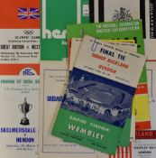 Collection of Hendon FC big Football Programmes to include FA Amateur Cup Finals 1955 (plus ticket),