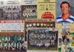 Durban United and Durban City Football Ephemera to include Castle Cup Final Programme 1972 1969