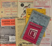 Collection of 1950's Shrewsbury Town away Football Programmes with a good variety of club/