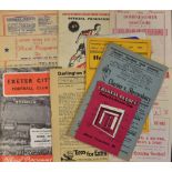 Collection of 1950's Shrewsbury Town away Football Programmes with a good variety of club/