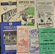 1949/50 Wolverhampton Wanderers away Football programmes to include Chelsea, Liverpool, WBA,