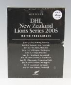 2005 British & Irish Lions in New Zealand boxed set of Rugby programmes - official New Zealand Rugby