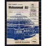 Boxing - 1971 Muhammad Ali Royal Albert Hall Souvenir Programme who boxed eight exhibition rounds