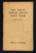Darwin, Bernard - Golf Club Handbook - The Royal North Devon Golf Club - Westward Ho! - in the