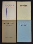 Browning, Robert H.K - Golf Club Handbooks (4) -to incl Brookmans Park Golf Club, The Burhill Golf