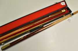 Snooker/Billiards - 2x Snooker cues includes a Riley two-piece snooker cue with case, together