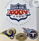 American Football - NFL Superbowl 2000 Money Clip presented within framed case with Super Bowl