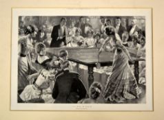 Table Tennis - "Ping - Pong" 1901 Table Tennis print from The Supplement to The Illustrated London