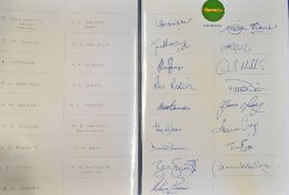 Cricket - 1995 County Signed Team Sheets to include Derbyshire, Durham, Essex, Glamorgan,