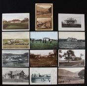12x various Scottish golfing postcards from the early 1900's - Dalhousie Golf Clubhouse Carnoustie