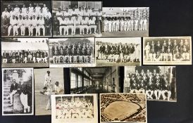 Cricket - Team Photographs and Postcards including 1930 Australian Touring Team v H.D.G. Leveson