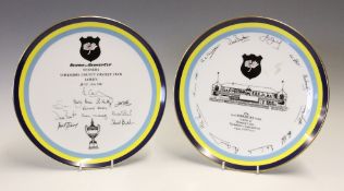 Cricket - Two Yorkshire County Cricket Coalport Ceramic Commemorative Plates the Last Yorkshire Team