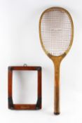 Tennis - T.H. Prosser & Sons 'Special Corona' Tennis Racket c.1900 with a concave wedge and a wooden