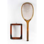 Tennis - T.H. Prosser & Sons 'Special Corona' Tennis Racket c.1900 with a concave wedge and a wooden