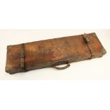 Sporting Guns - Mortimer & Son Leather on Oak Gun Case - with textile inners and various